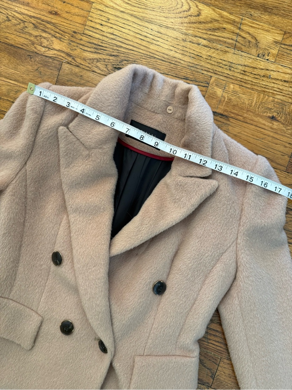 Kenneth Lynn Alpaca Wool Blend Double Breasted Camel Overcoat Size Small - Picture 8 of 16